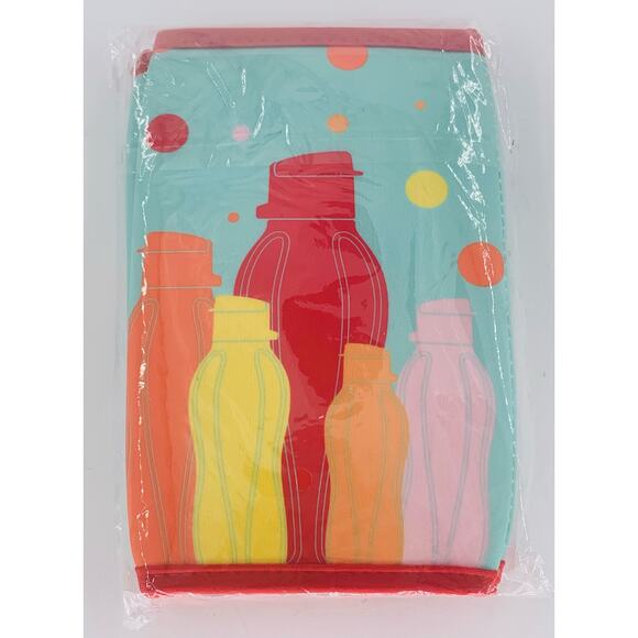 Tupperware Water Bottle Koozies Set Of Two 16 Oz Size Holders Cloth Foam Limited - Picture 4 of 4